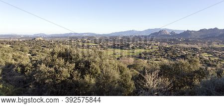 View Of Landscape In Sardinia During Winter