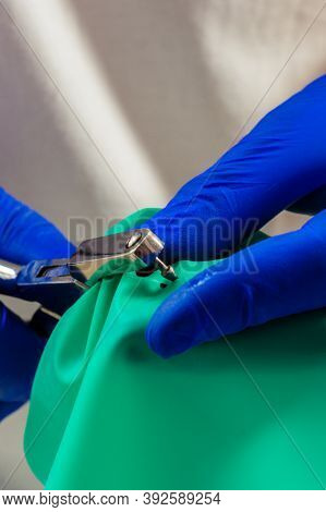 Dental Procedure, Installation Of A Cofferdam To The Patient, Modern Treatment, Preparation For Inst
