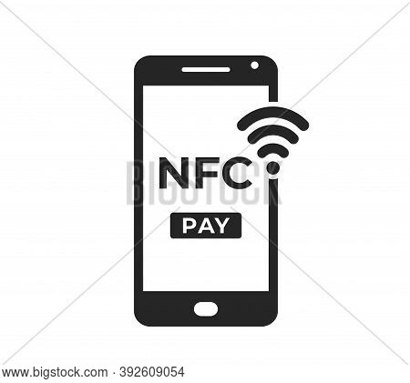 Mobile Payment Icon. Nfc, Paypass And Mobile Wireless Connection Symbol