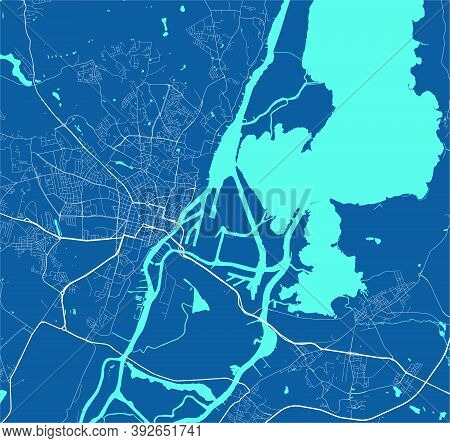Detailed Map Of Szczecin City Administrative Area. Royalty Free Vector Illustration. Cityscape Panor