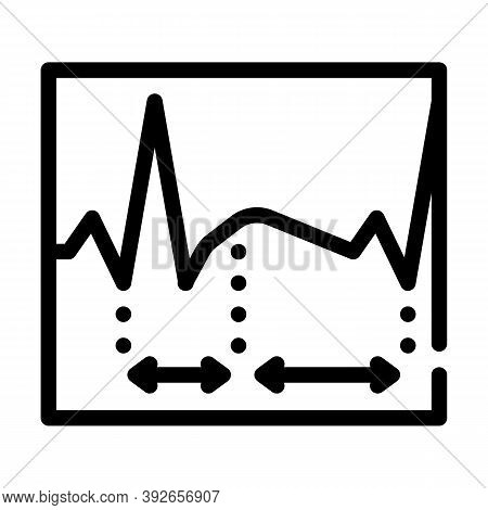 Diastole, Analysis Of Sistal And Cardiogram Line Icon Vector Illustration