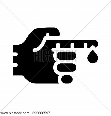 Blood Analysis Glyph Icon Vector Illustration Sign