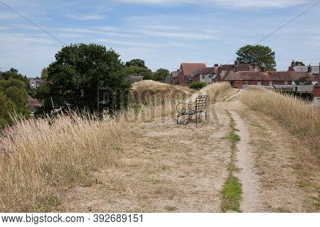 Views Along The Ancient Town Walls Of Wareham In Dorset In The Uk, Taken On The 23rd July 2020
