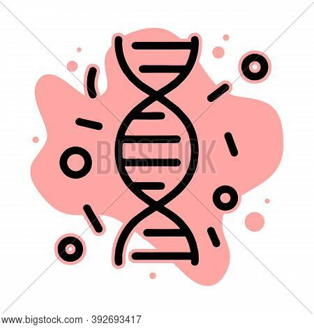 Immune Dna Icon. Outline Immune Dna Vector Icon For Web Design Isolated On White Background