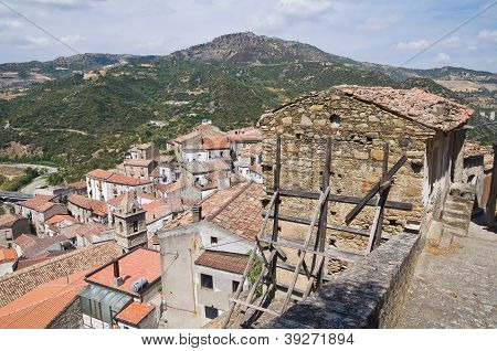 Valsinni panoramisch uitzicht. Basilicata. Italië.