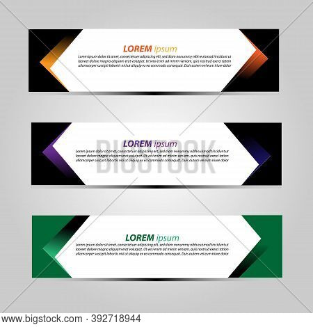 Banner Background Design Vector Template With Attractive And Simple Style With Three Designs