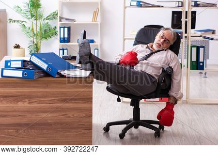 Businessman angry and furious at the workplace