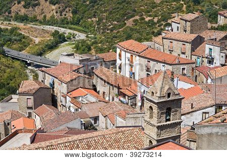 Valsinni panoramisch uitzicht. Basilicata. Italië.