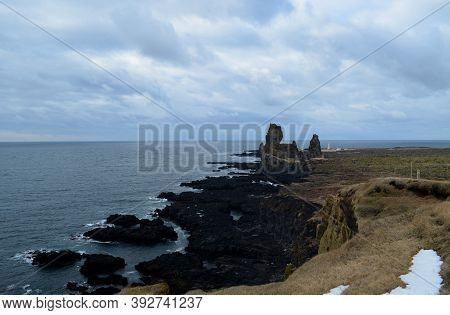 Beautiful Views Of The Rural Coastline Of Snaeflessnes Peninsula In Iceland.