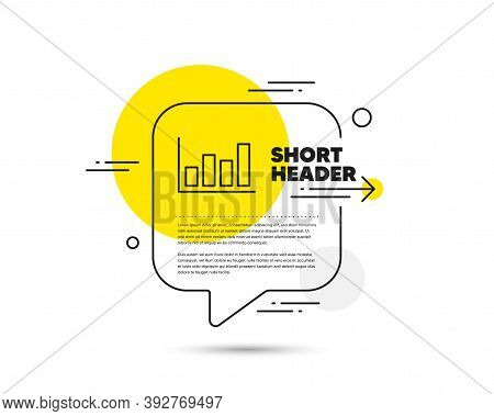 Histogram Column Chart Line Icon. Speech Bubble Vector Concept. Financial Graph Sign. Stock Exchange