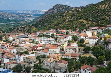 Valsinni panoramisch uitzicht. Basilicata. Italië.