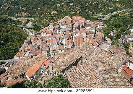 Valsinni panoramisch uitzicht. Basilicata. Italië.
