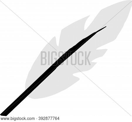 Feather Icon Isolated On Background , Weight, White, Wing, Writing