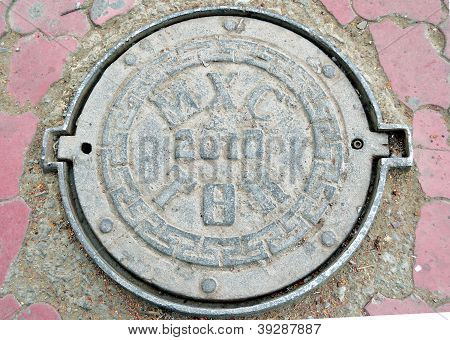 Mangat in Ulaanbaatar met Mongoolse letters