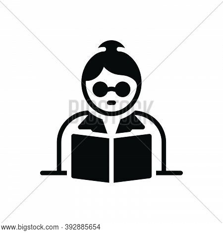 Black Solid Icon For Teacher Educator Instructor Master School-teacher Docent Teach
