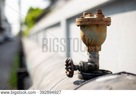 Air Release Valve From The Water Pipe, Rusted Chillers System.