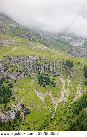 Swiss Nature At Cloudy Eather. Swiss Destinatons And Travel Idea