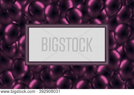 Realistic Glossy Colorfull Balloon Illustration. Black Friday Sale Banner With Glossy Balloons On Ba