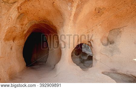 Passage inside of underground city in Cappadocia