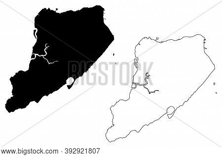 Richmond County, New York State (u.s. County, United States Of America, Usa, U.s., Us) Map Vector Il