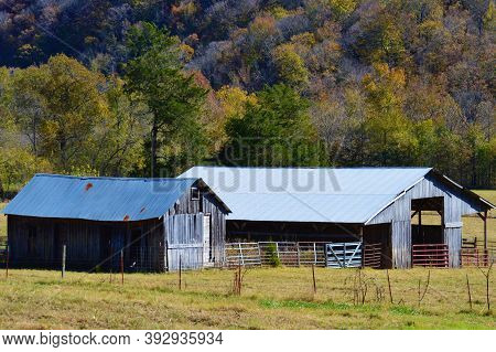 Old Shed/barns In The Valley Of Boxley Valley Arkansas