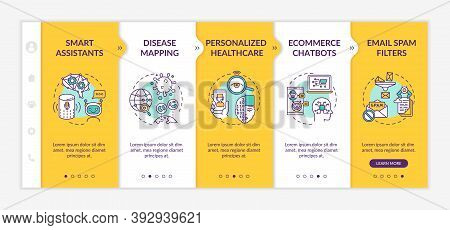 Ai Application Onboarding Vector Template. Smart Computer Assistants Technology. Disease Mapping Dev