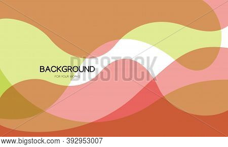 Pastel Colors Abstract Background With Curve Lines. Vector Illustration.