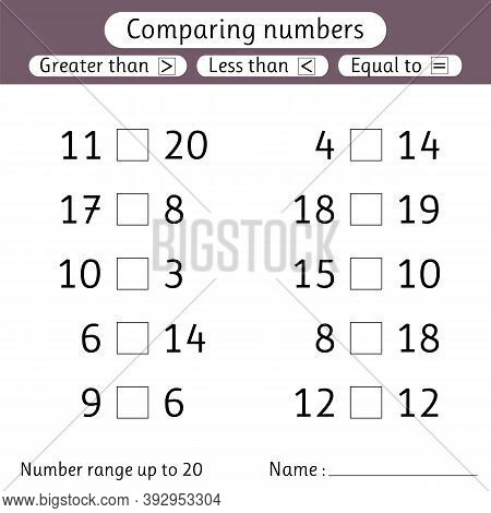comparing numbers vector photo free trial bigstock