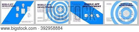 Mobile App Development Brochure Template. Software Engineering. Flyer, Booklet, Leaflet Print, Cover