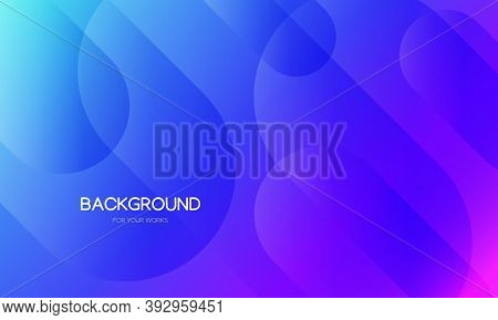Abstract Background Vector Illustration. Gradient Blue, Pink With Geometric Shapes Composition.