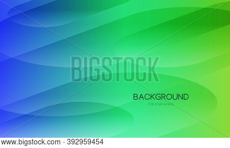 Abstract Background Vector Illustration. Gradient Blue, Green With Geometric Shapes Composition.