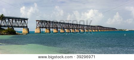Panorama af Bahia Honda state park i Florida
