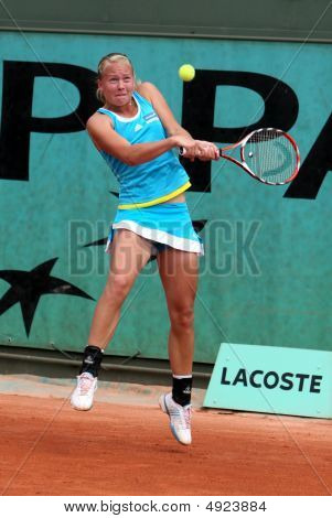 Johanna Larsson (Swe) bei Roland garros