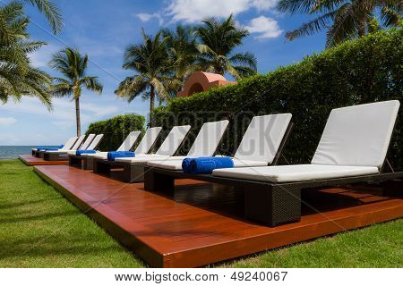 Couches in the garden