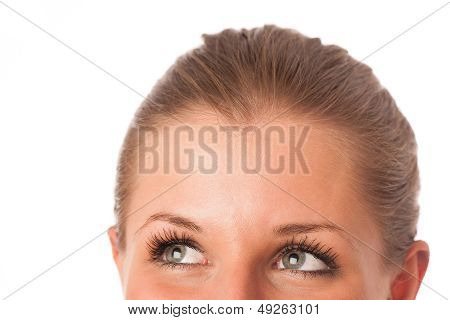 Closeup Photo Of A Preety Womans Face