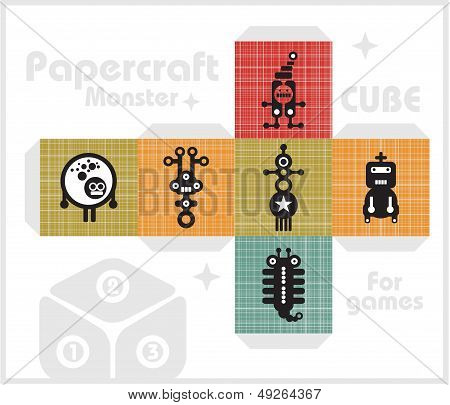 Paper cube for children games and decoration.