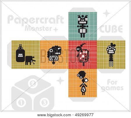 Paper cube for children games and decoration.