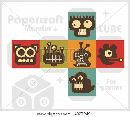 Paper cube for children games and decoration.