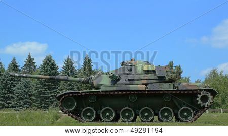 M-60 tank at the Vietnam War Memorial in Bangor, Maine