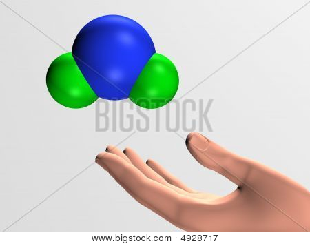 Molecola di acqua H2O