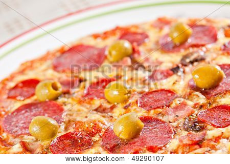 Bacon And Pepperoni Pizza