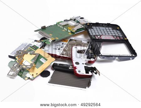 Brudt cell phone i stykker