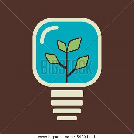green plant in bulb