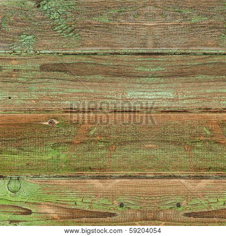 Old Greeen Wood Plank Background.