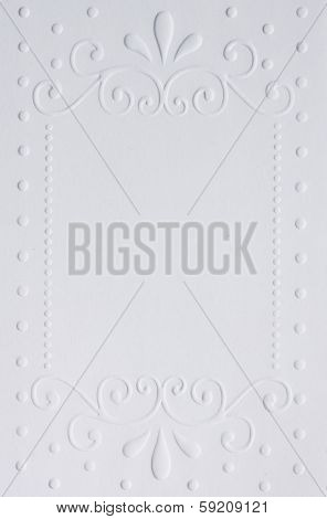 White embossed paper for invitation, weddings and love letter