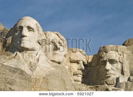 Närbild av Mount Rushmore