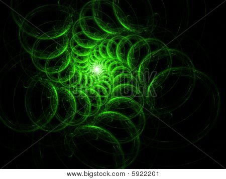 Zelené kadeře ohňostroj - fractal design