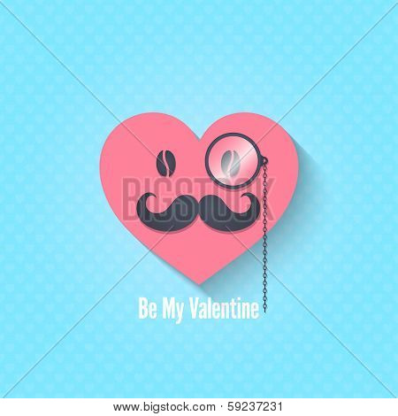 valentines day character eyeglasses background