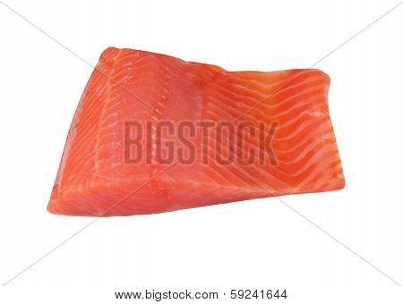 Piece Of Red Fish Fillet Isolated