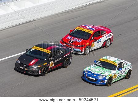 Daytona Beach, FL - Jan 24, 2014:  The Continental Tire SportsCar Challenge teams take to the track for the BMW Performance 200 at Daytona International Speedway in Daytona Beach, FL.